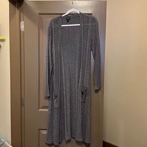 Torrid long grey duster sweater